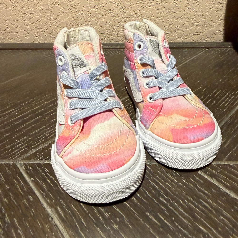NWOT Vans Sk8-Hi Toddler Size 4 Tie Dye Pastel High Top Sneakers